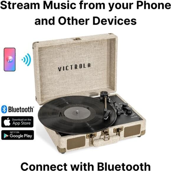 Victrola Journey+ Signature Turntable Record Player Suitcase Vinyl Record Player - Picture 3 of 6